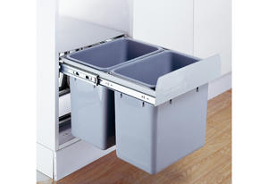 Double (2x12L) slide garbage bin CLG025A| plastic dustbin manufacturer