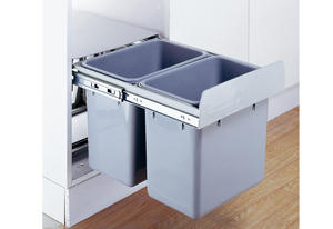 Double bins (2x8L) sliding waste bins CLG026 | dustbin manufacturer