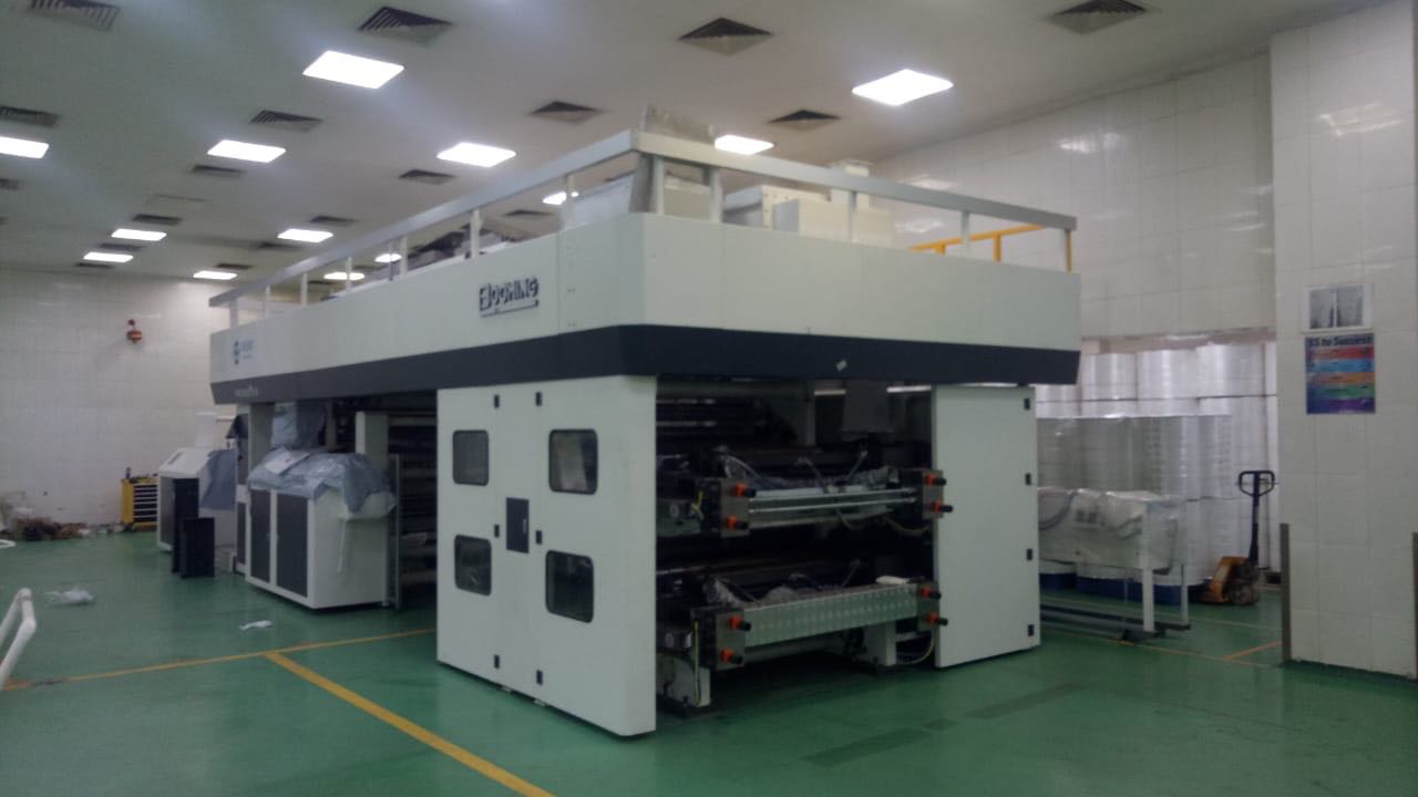 Huayang CI Flexo Printing Machine Installed in India Successfully