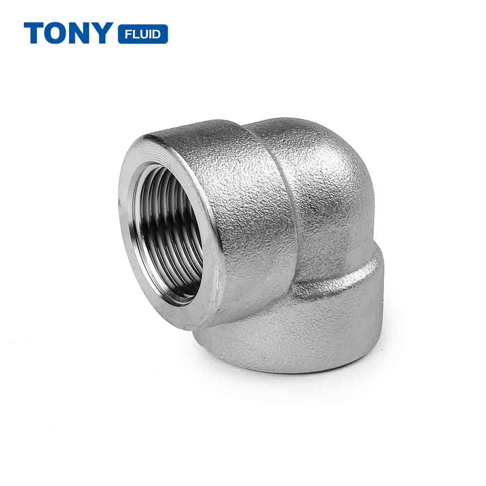 High Pressure 6000Psi Female Thread Elbow - 90 Degree Stainless Steel Pipe  Fitting