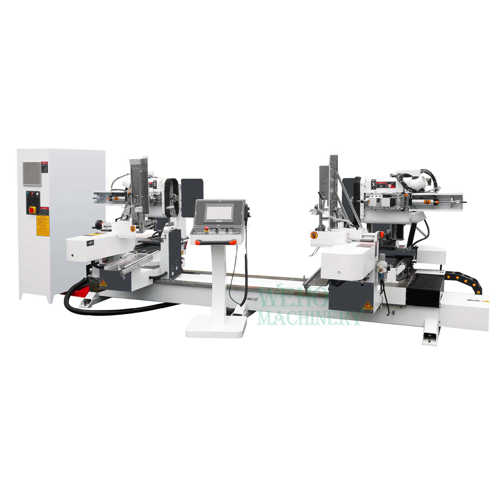 CNC double end tenoning machine with chamfering for rectangular and circular tenoner making