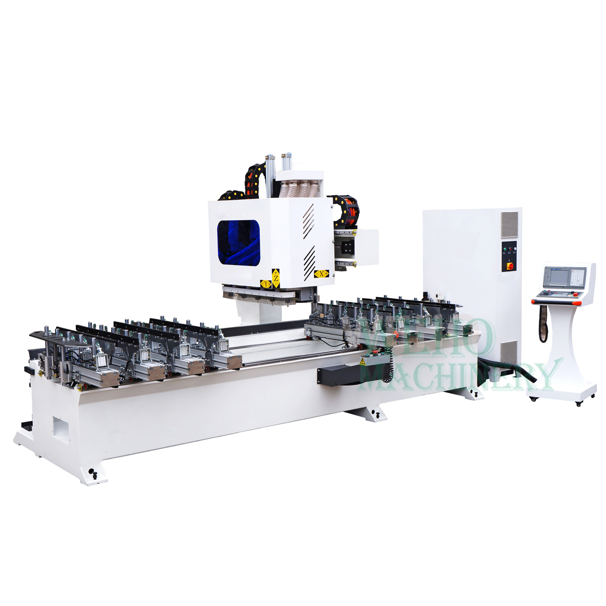 CNC four axis horizontal router mortiser machine for drilling wood