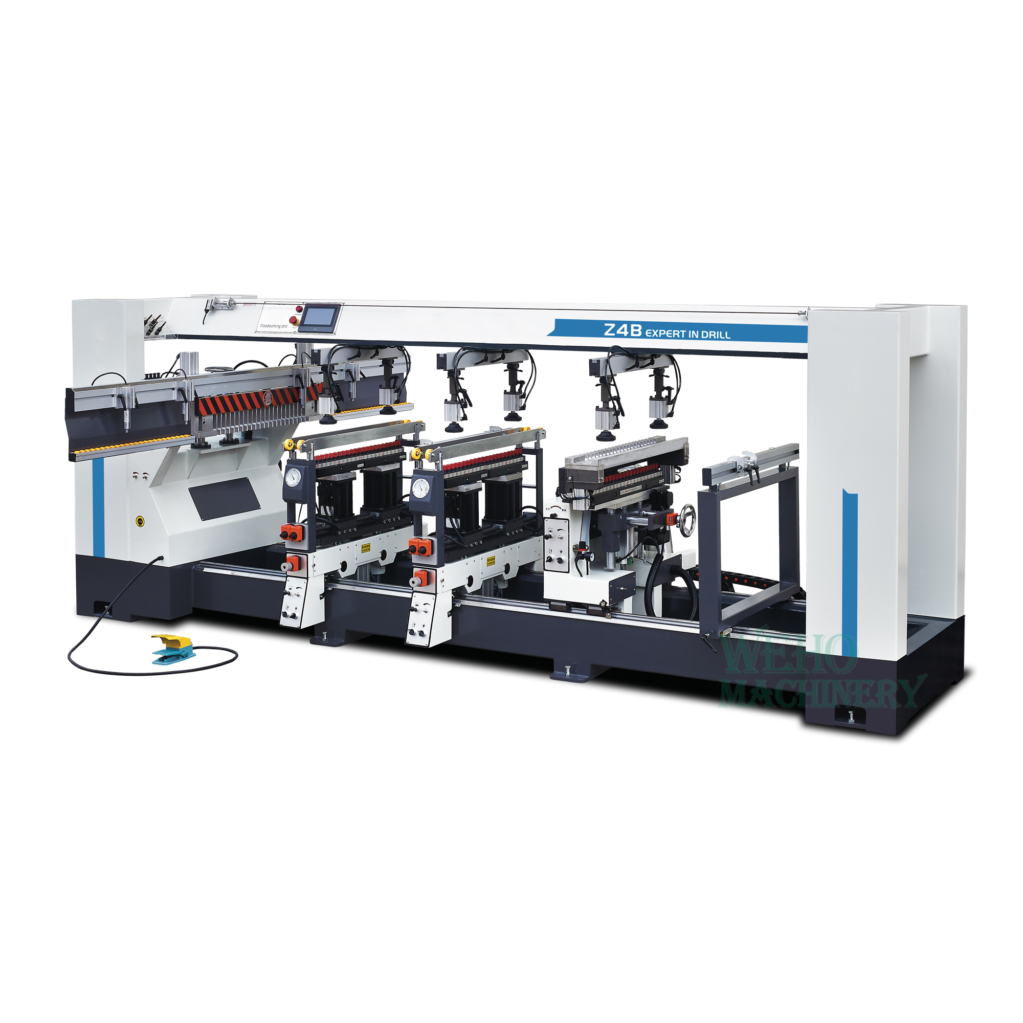 Four-row multi spindles boring and drilling machine for cabinet hinge making | Cabinet Hinge Making Machine