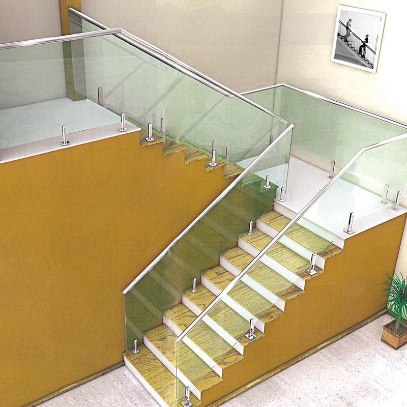 Spigot Post, SUS304 Stainless Steel Indoor Staircase Glass Accessories