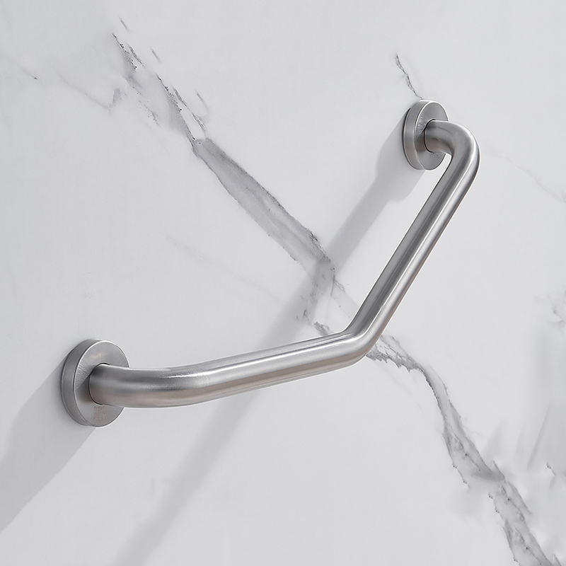 Decorative Shower Angled Grab Bar, Safety Hand Rail, Bathtub Arm Safe-Grip Anti-Slip Handle