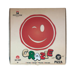 logo printing customize food grade paper inside lining corrugate pizza box 