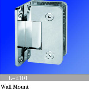 China Manufacturing Standard Duty Shower Hinges Wall Mount Glass Clamp Full Back Plate Factory Price L-2101