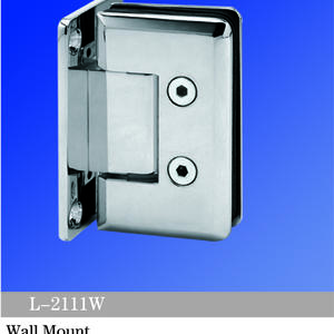 China Manufacturing Standard Duty Shower Hinges Wall Mount Glass Clamp Full Back Plate Factory Price L-2111W