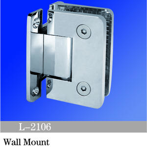 China Standard Duty Shower Hinges Wall To Glass 90 Degree Glass Clamp For Bathroom Shower Door L-2106