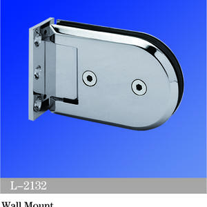 Standard Duty Shower Hinges Wall Mount 90 Degree Glass Clamp OffSet Back Plate Glass Door Hinge L-2132