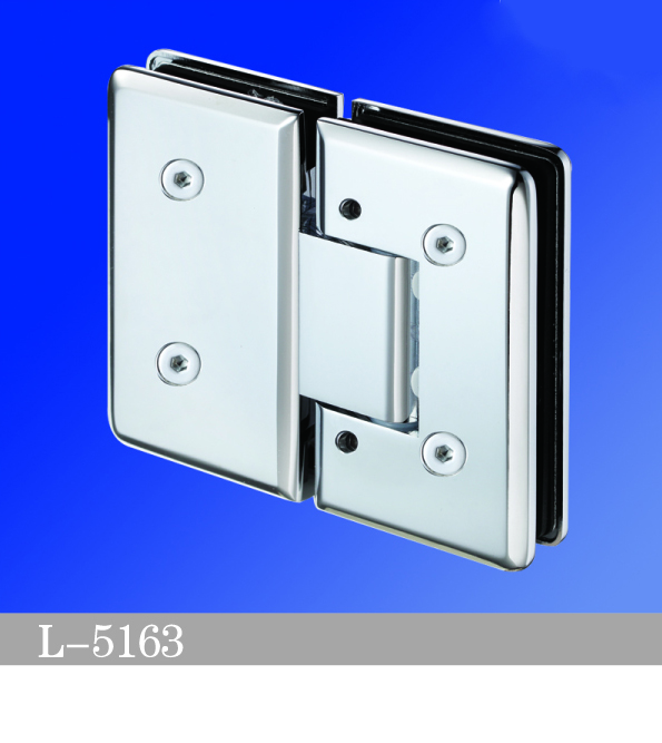 Adjustable Heavy Duty Shower Hinges Beveled Glass to Glass 180 L-5163
