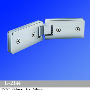 Standard Duty Shower Hinges Glass To Glass 135 Degree Glass Clamp Custom Made Hinge L-2144