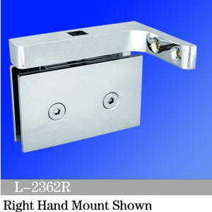 Pivot Shower  Hinges Right Hand Mount Shown Offset Bracket Wall Mount Glass Shower Door Hinge L-2362R