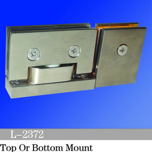Pivot Shower  Hinges Top Or Bottom Mount Glass Door Hinge With Attached U Clamp L-2372