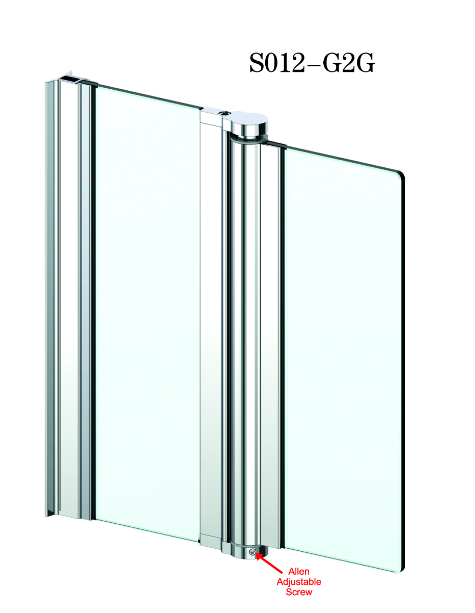 Aluminium Sliding Door Shower Hardware Wall To Glass To Glass S012