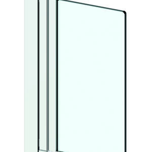 Aluminium Sliding Door Shower Hardware Wall To Glass Square Design S012S