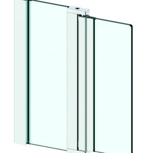 Aluminium Sliding Door Shower Hardware Wall To Glass To Glass Square Design S012S