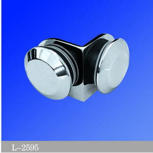 Beveled Edge Shower Glass Clamps Glass to Glass Bathroom Door ClIps