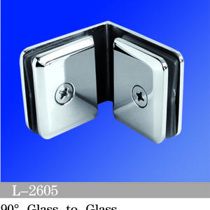 Beveled Edge Shower Glass Clamps Glass to Glass Bathroom Glass Door ClIps