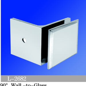 Square Corner Shower Glass Clamps Wall To Glass Bathroom Accessories L-2682
