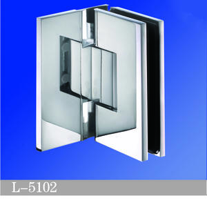 Standard Duty Shower Hinges With Covers Wall to Glass Bathroom Door Clamps