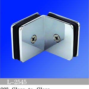 Beveled Edge Shower Glass Clamps 90° Glass-to-Glass L-2545
