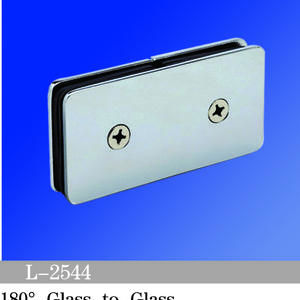 Beveled Edge Shower Glass Clamps 180° Glass-to-Glass L-2544