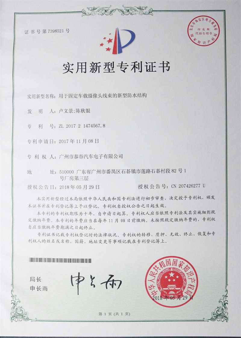 Patent Certificate6