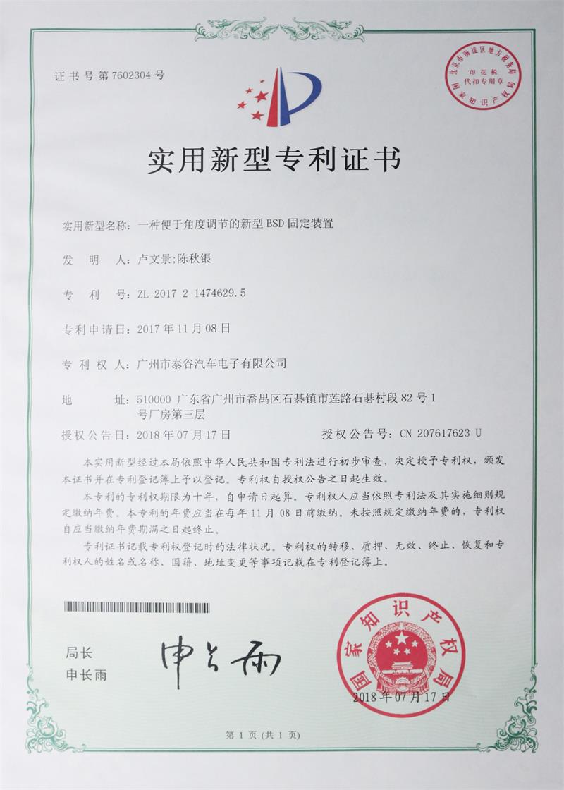 Patent Certificate8