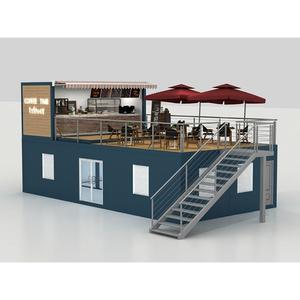 The coffee shop container house is durable and has a long service life.