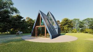 Luxurious Tiny House Garden Office Prefabricated House Light Steel Frame Metal Homes