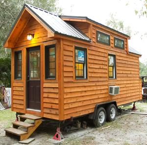 Modern Mobile Homes Tiny House on wheels Wooden Decoration Trailer House