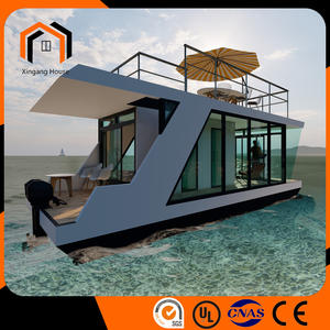 Pontoon Platform Houseboat Light Steel Frame Boathouse Prefab Homes Floating Boat House