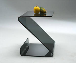 Good price coffee table 12mm clear high quality hot bending glass for bar