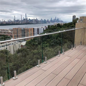 10.76mm super clear monolithic tempered laminated glass balcony railing glass