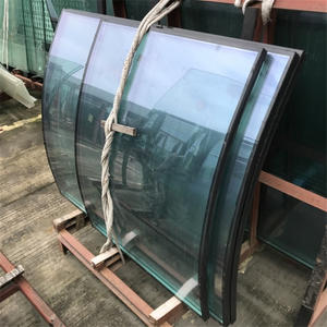 Wholesale 8mm+12a+8mm clear reflective safety toughened safety curved glass