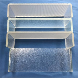 Competitive price toughened 7mm ultra clear Ice pattern U profile glass