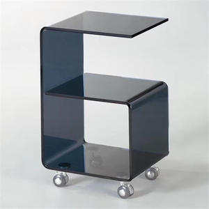 Irregular shape decorative hot bending glass coffee table