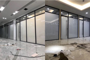 PDLC clear tempered safety frosted privacy glass for partition wall