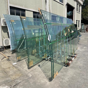 Safety unbreakable 17.52mm clear tempered toughened curved glass curtain wall