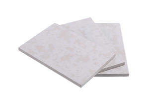 A light weight fibre cement reinforced calcium silicate ceiling tile.