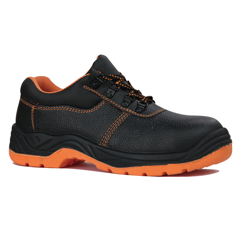 Orange Blue Sole Cow Leather Steel Toe Professional S3 Industrial Construction Shoes Manufacturer Safety Shoes