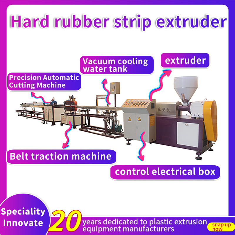 Plastic profile extruder