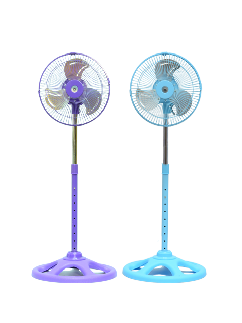 Pedestal standing fan with high velocity, oscillation, many colors