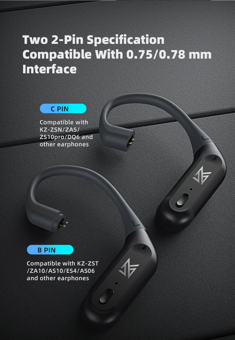 KZ AZ09 Pro TWS Bluetooth 5.2 QCC3040 Ear Hook