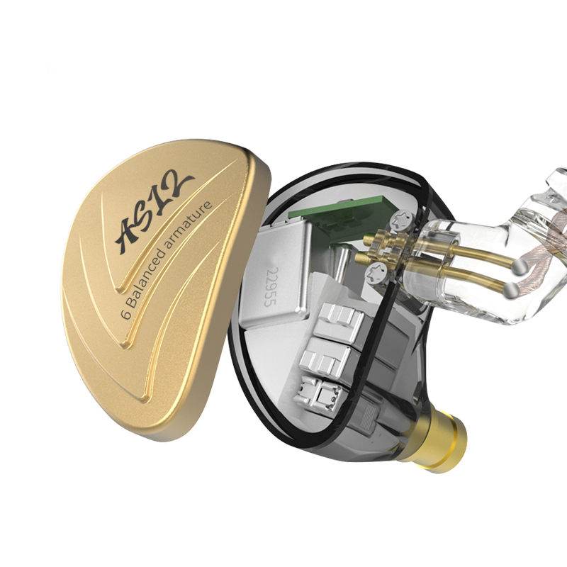 KZ AS12 In Ear Monitoring Hifi Earphone 12 Balanced Armature Drives 