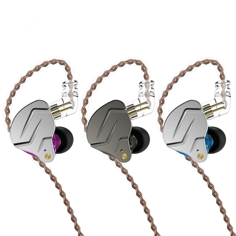KZ ZSN Pro Dynamic Hybrid Dual Driver in Ear Earphones Detachable Tangle-Free Cable Musicians in-Ear Earbuds Headphones 