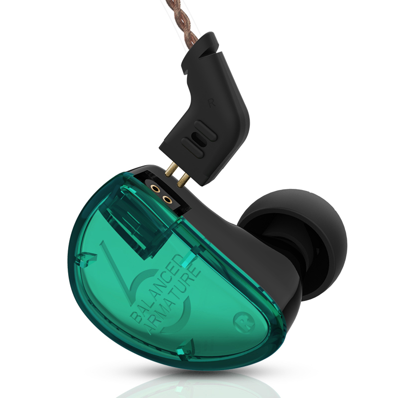 KZ AS06 IEM Earphone 3BA Balanced Armature Headphone HD Sound in Ear Monitor HiFi Stereo