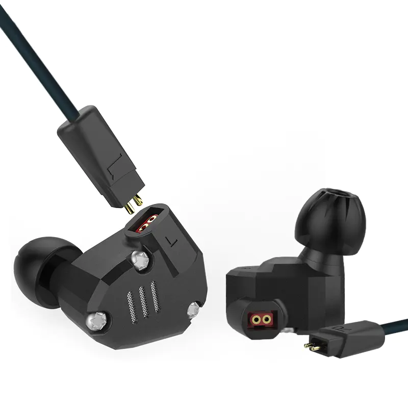 KZ ZS6 Quad Driver High Fidelity Extra Bass HiFi in Ear Monitor Earphone Detachable Cable