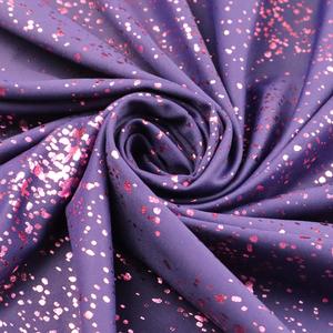 Shiny Colorful Dots Foil High Elastic Moisture Wicking Breathable Warp Knitted Hot Stamping Foil Fabric For Sports 